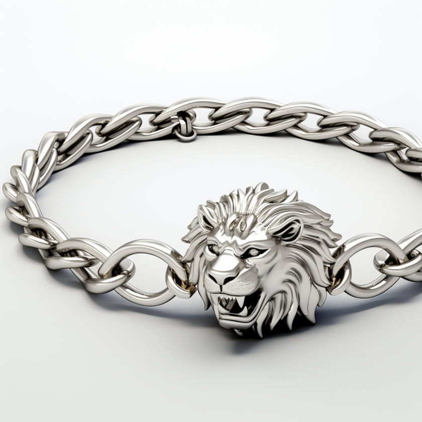 Bracelet signe astrologique Lion argent